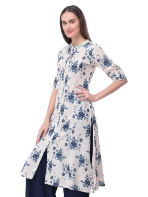Breathable Printed A-Line Kurta for Women